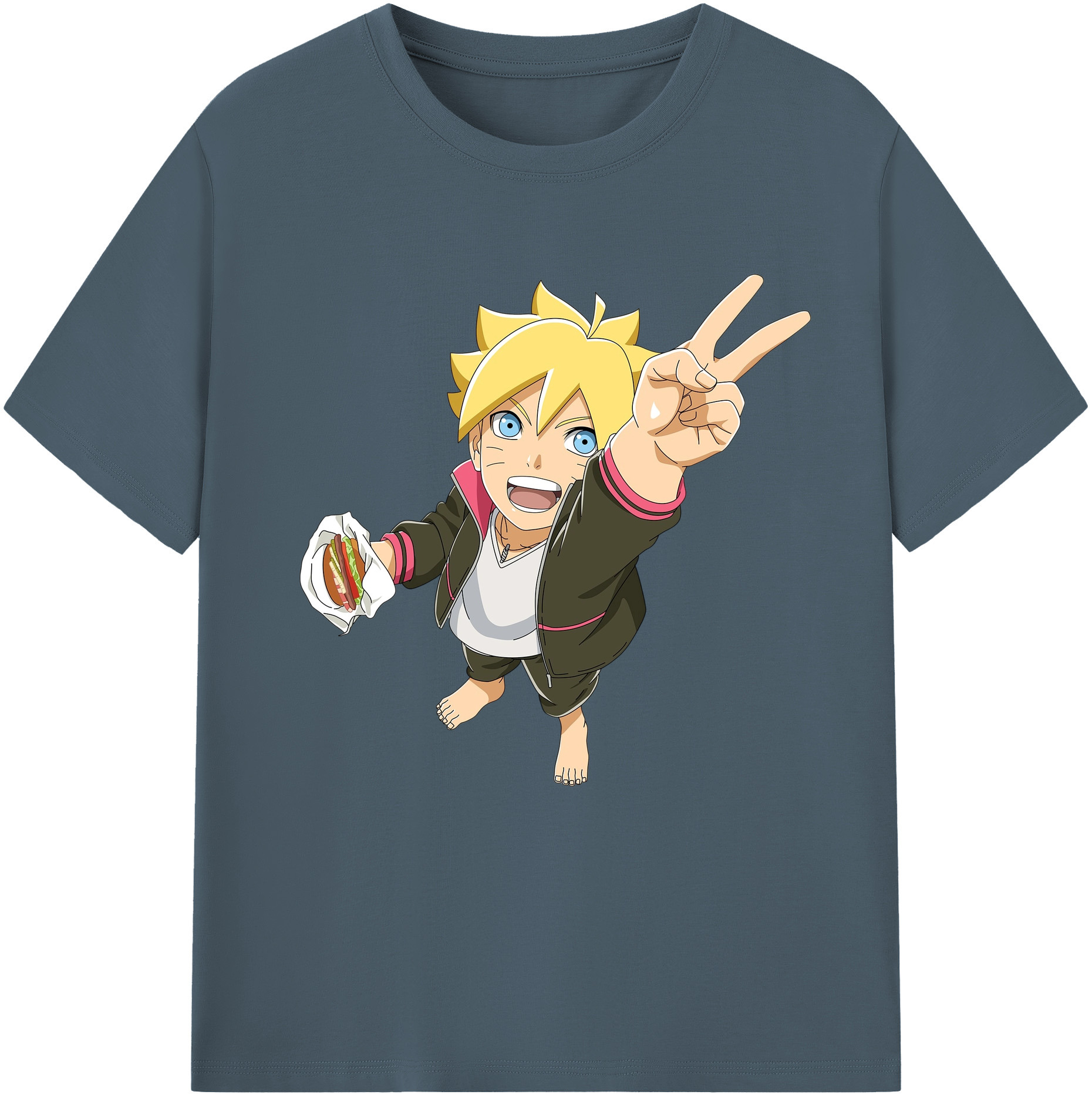 （画像用） NARUTO -ナルト- うずまき ボルト Uzumaki Boruto 綿100％半袖Tシャツ（フロントプリント）